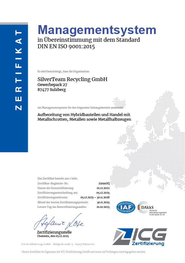 ISO 9001 Certificate